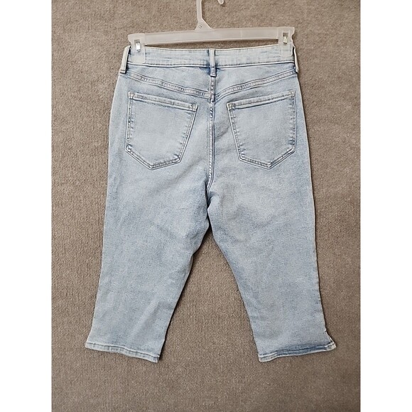 Old Navy Rockstar Slim Capri Jeans Womens 6 Blue Light Wash Stretch NEW - Picture 8 of 13